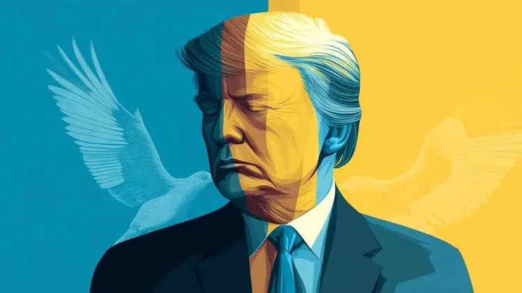 Donald Trump — illustrated portrait.