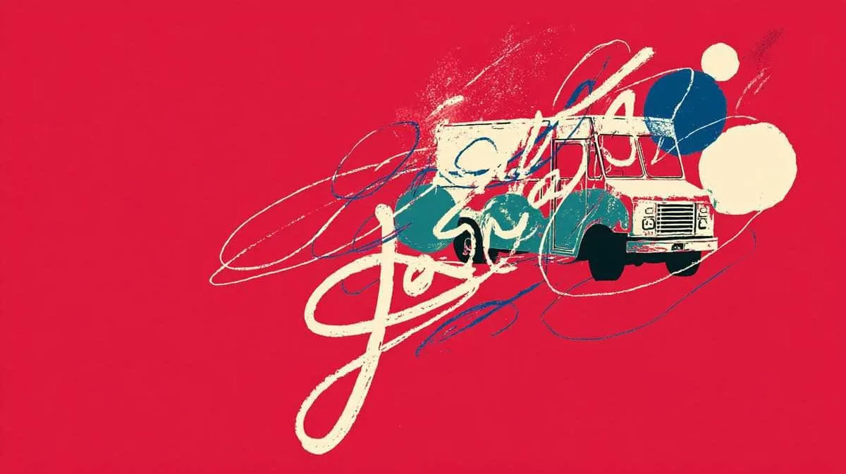 Delivery van illustration.