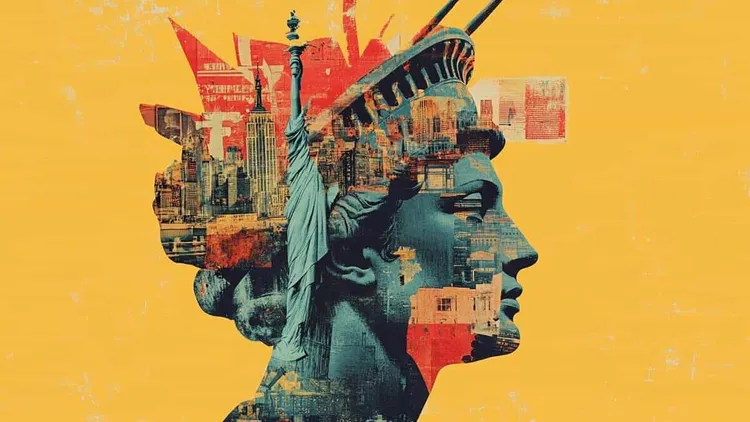 Cityscape within a human head, Social Europe.